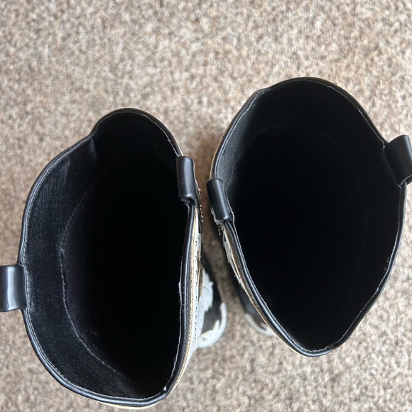 Cowgirl Boots Embroidered Pointed Toe Mid Calf Boots with Chunky Block Heel - Picture 5 of 16